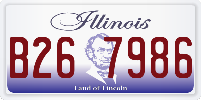 IL license plate B267986