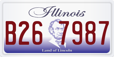IL license plate B267987