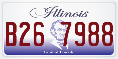 IL license plate B267988