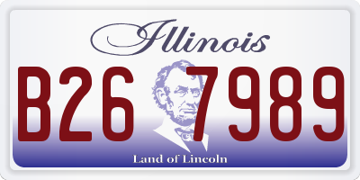 IL license plate B267989