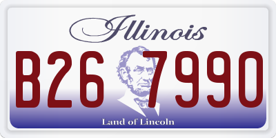 IL license plate B267990