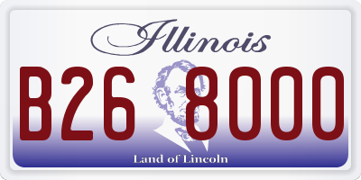 IL license plate B268000