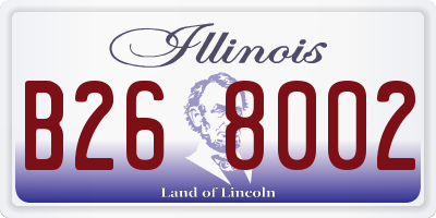 IL license plate B268002