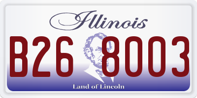 IL license plate B268003
