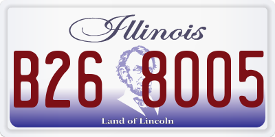 IL license plate B268005