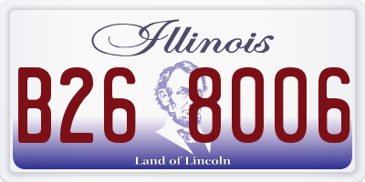 IL license plate B268006
