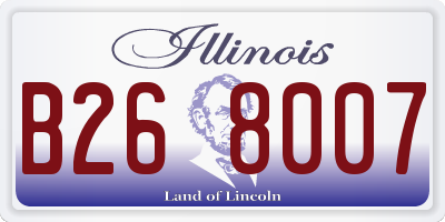 IL license plate B268007
