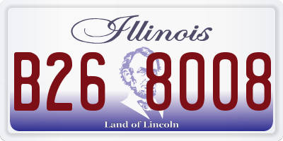 IL license plate B268008