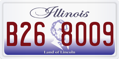 IL license plate B268009