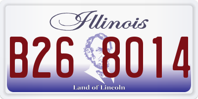 IL license plate B268014