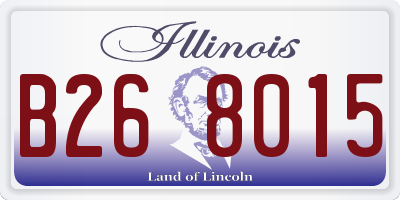 IL license plate B268015