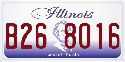 IL license plate B268016