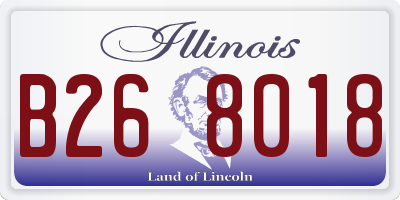 IL license plate B268018