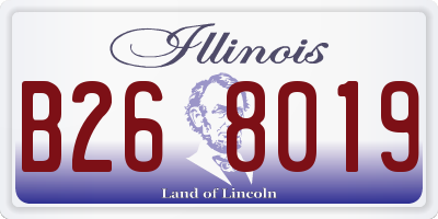 IL license plate B268019