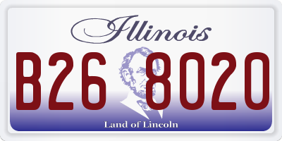 IL license plate B268020