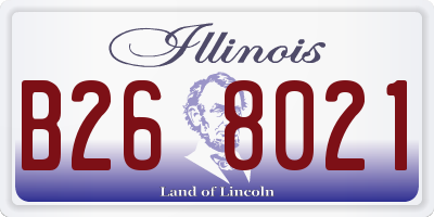 IL license plate B268021
