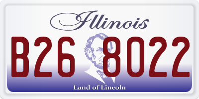 IL license plate B268022