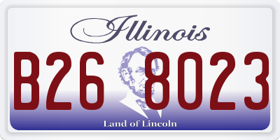 IL license plate B268023
