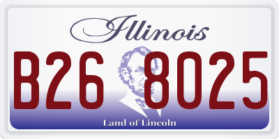 IL license plate B268025