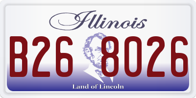 IL license plate B268026