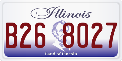 IL license plate B268027