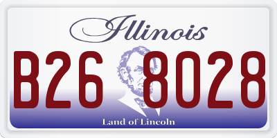 IL license plate B268028