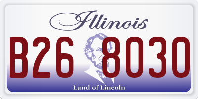 IL license plate B268030