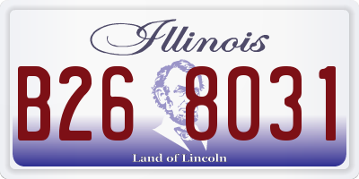 IL license plate B268031