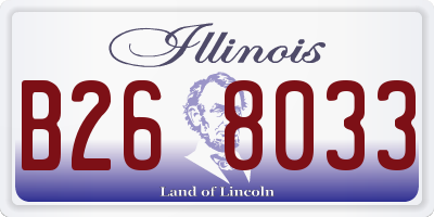 IL license plate B268033