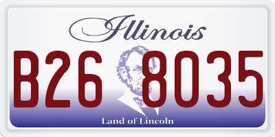 IL license plate B268035