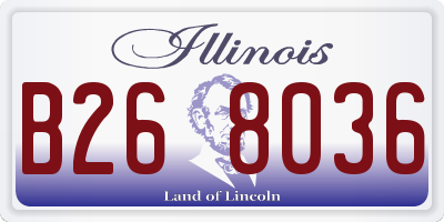 IL license plate B268036