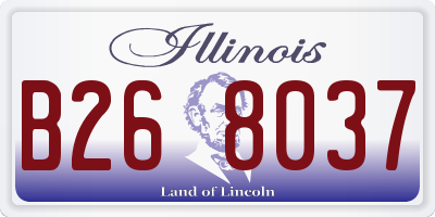 IL license plate B268037