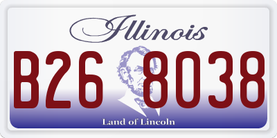 IL license plate B268038
