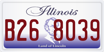 IL license plate B268039