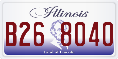 IL license plate B268040