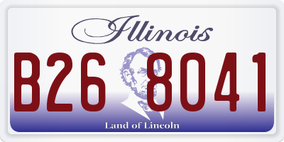 IL license plate B268041