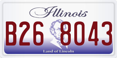 IL license plate B268043