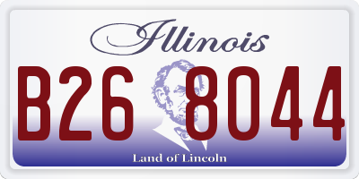 IL license plate B268044