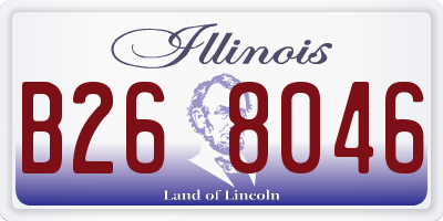 IL license plate B268046