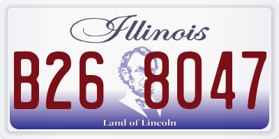 IL license plate B268047