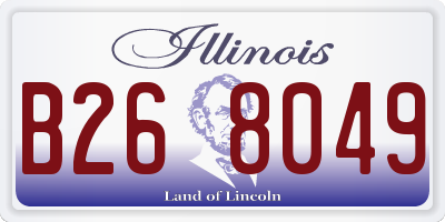 IL license plate B268049