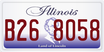 IL license plate B268058