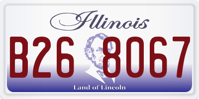 IL license plate B268067