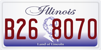 IL license plate B268070