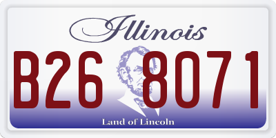 IL license plate B268071
