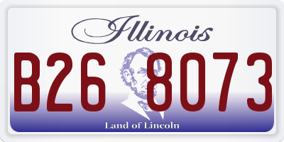 IL license plate B268073