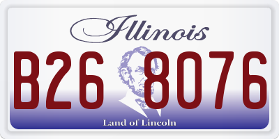 IL license plate B268076
