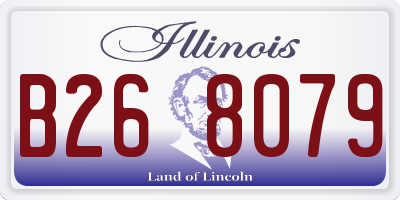 IL license plate B268079