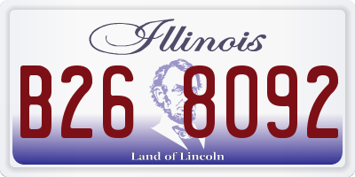 IL license plate B268092