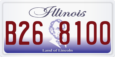 IL license plate B268100